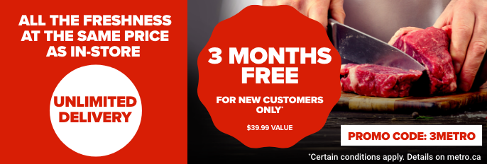 All the Freshness at the Same Price as In-Store. Unlimited Delivery. 3 Months Free for New Customers Only*