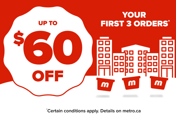 Up to $60 off your first 3 orders