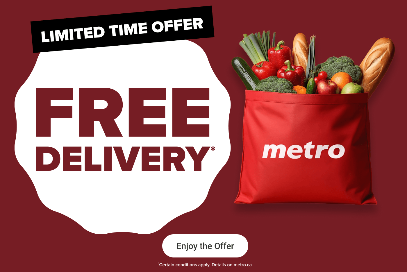 Limited Time Offer. Free Delivery.
