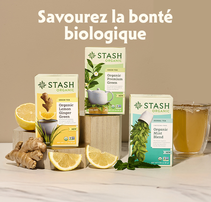 Stash Organic. Savourez la bonté biologique.