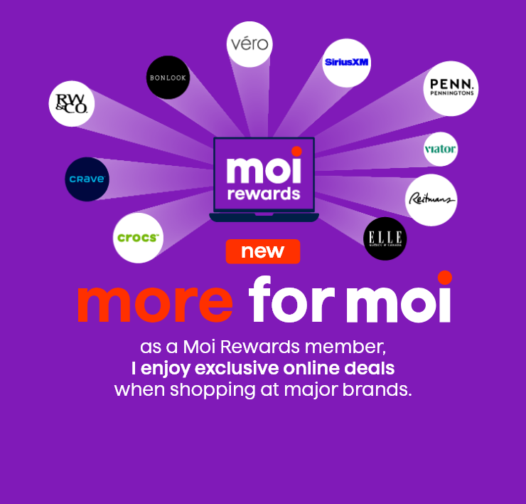 New. More for Moi as a Moi Rewards member, I enjoy exclusive online deals when shopping at major brands.