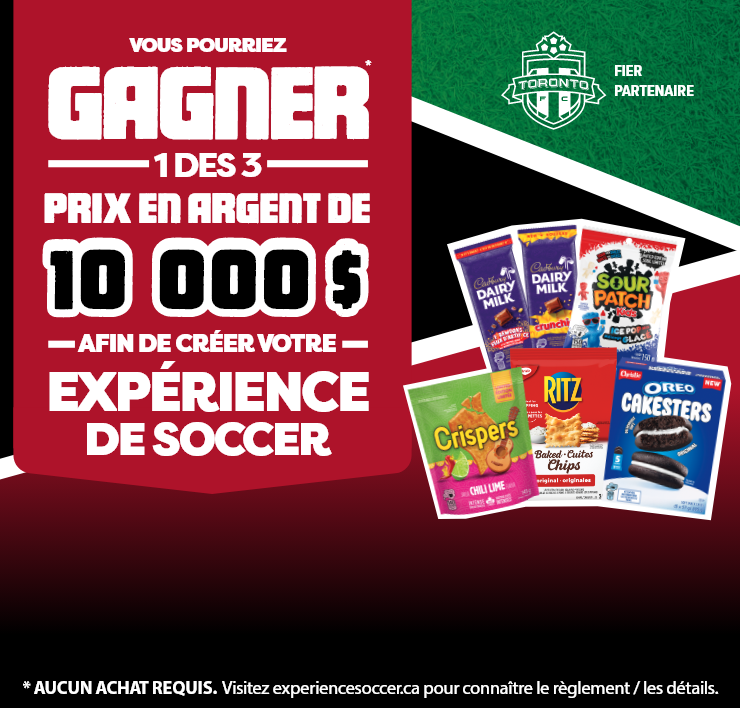 Vous pourriez gagner 1 des 3 prix en argent de 10 000 $ afin de créer votre expérience de soccer