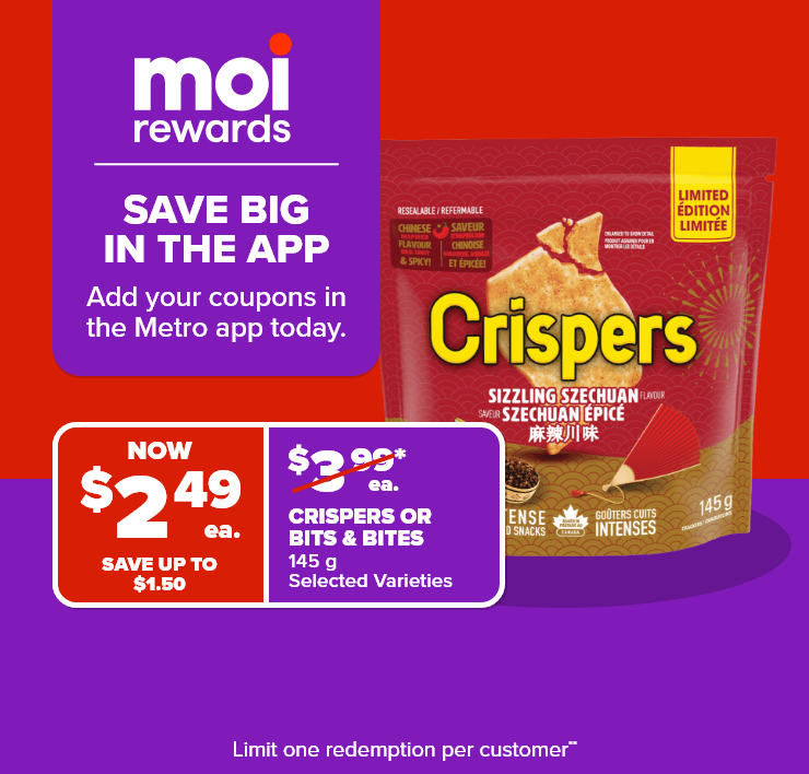 Moi Rewards. Save Big in the App. Add Your Coupons in the Metro App Today.