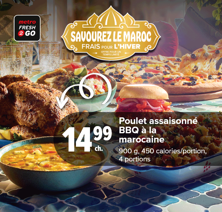 Fresh2Go. Savourez le Maroc. Frais pour l'hiver. Offre pour un temps limité.