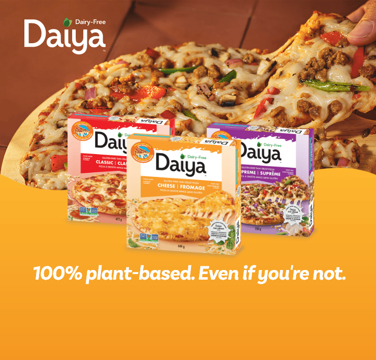 Daiya Dairy-Free. 100% Plant-Based. Even if your're Not.