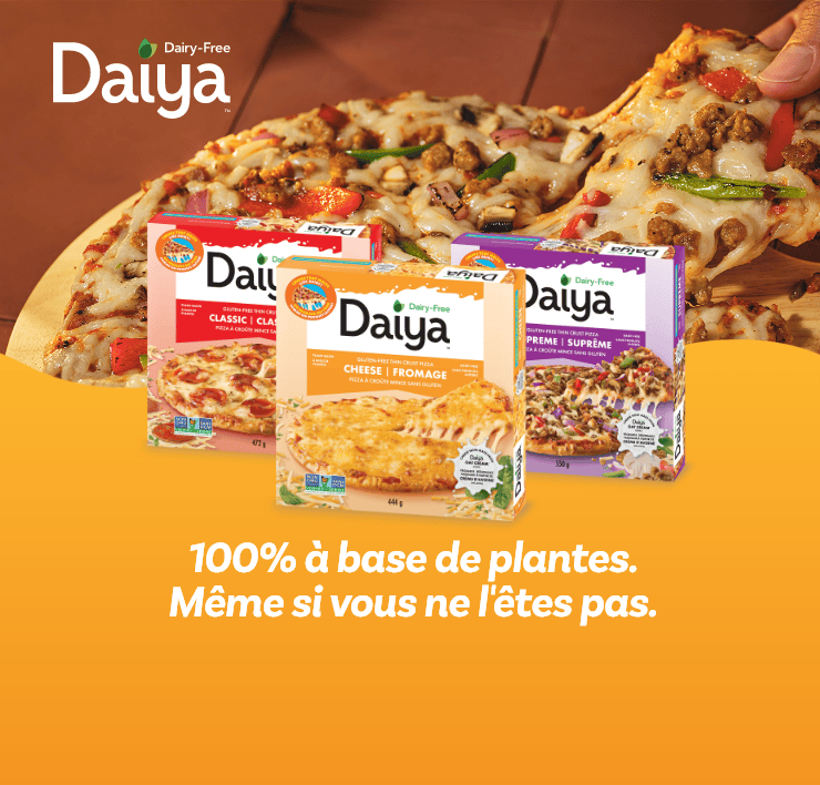 Daiya sans produits laitiers. 100% à base de plantes. Même si vous ne l'êtes pas.