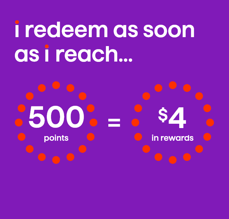 I Redeem as Soon as I Reach... 500 Points=$4 in Rewards