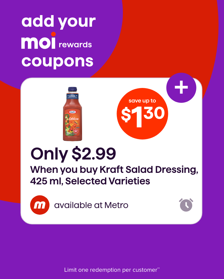 Add your Moi Rewards Coupons.