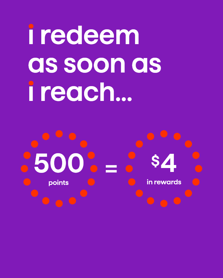 I Redeem as Soon as I Reach... 500 Points=$4 in Rewards