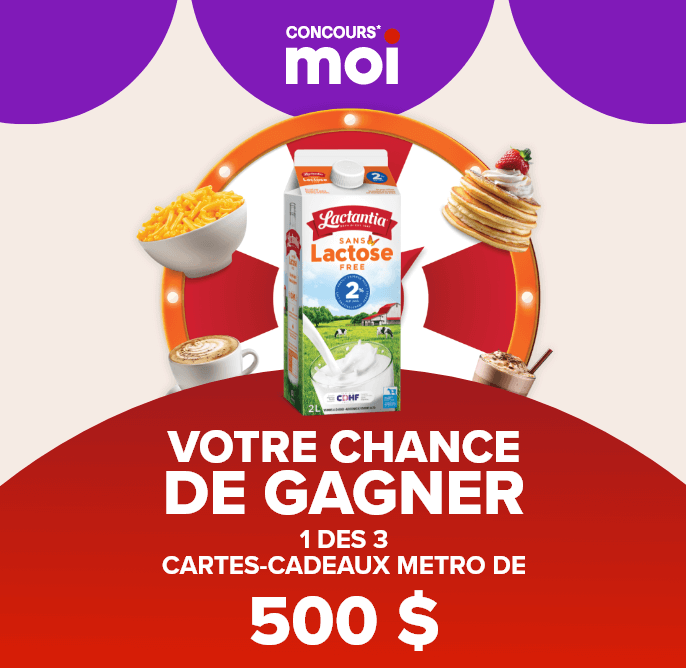 Concours* Moi - Votre chance de gagner 1 des 3 cartes-cadeaux Metro de 500 $