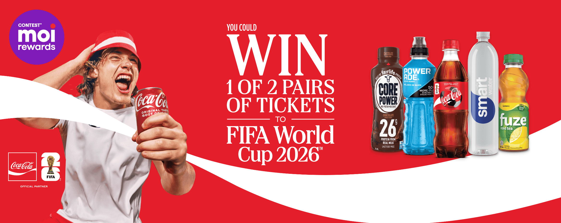 Contest Moi rewards - FIFA Coca-Cola Contest - enter for a Chance to win 1 of 2 pairs of tickets for FIFA 2026