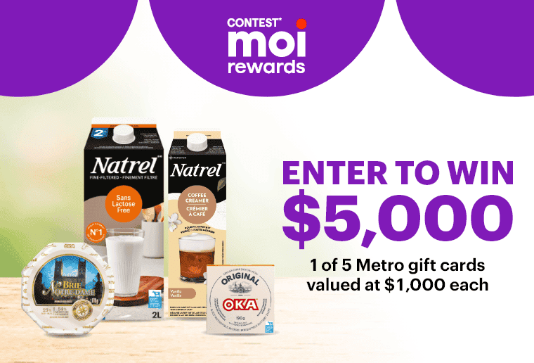 Contest* moi rewards - ENTER FOR A CHANCE TO WIN 1 of 5 Metro gift cards valued at $1,000 each