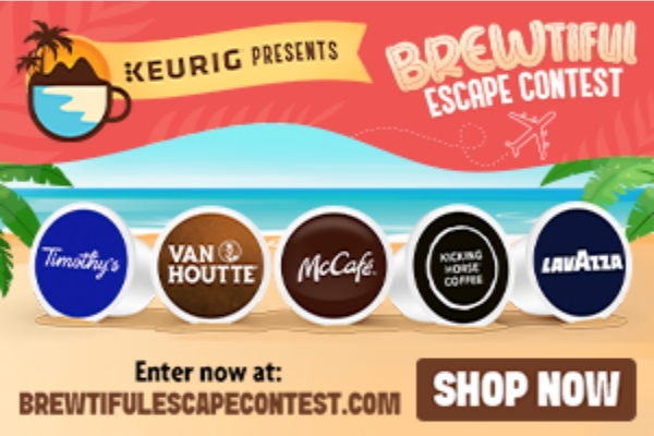 KEURIG PRESENTS Brewtiful Escape - You could WIN 3 Weekly Prizes of ,000 PLUS the Grand Prize ,000 Tropical Getaway