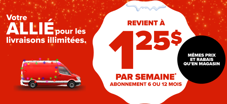 SAVOUREZ LA FRAÎCHEUR, ÉCONOMISEZ DAVANTAGE ! 3 mois gratuite de livraison illimitée