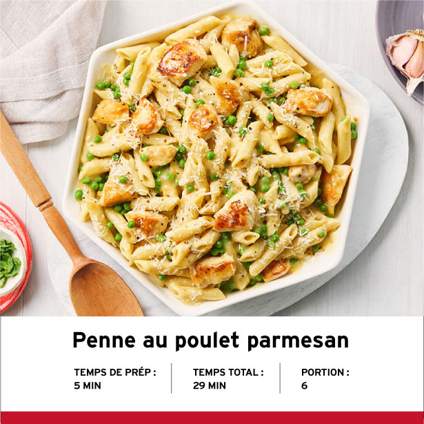Penne au poulet parmesan