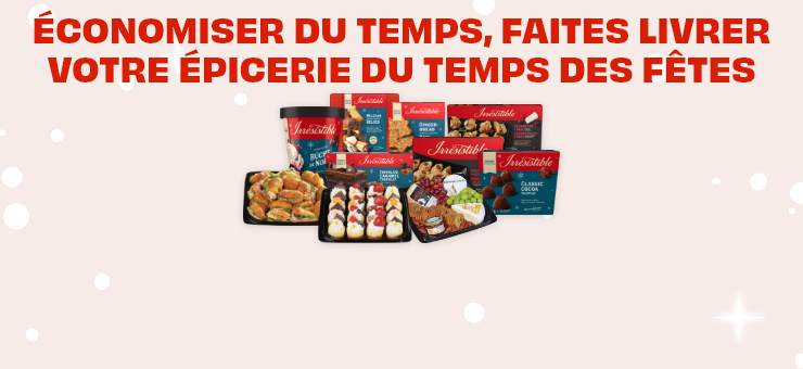 économiser du temps, faites livrer votre épicerie du temps des fêtes