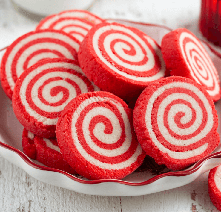 Christmas spiral cookies