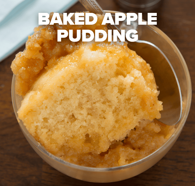 Baked apple pudding