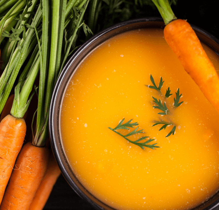 potage de carottes parfumé à l’orange