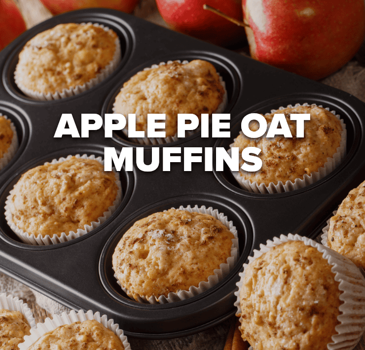 apple pie oat muffins
