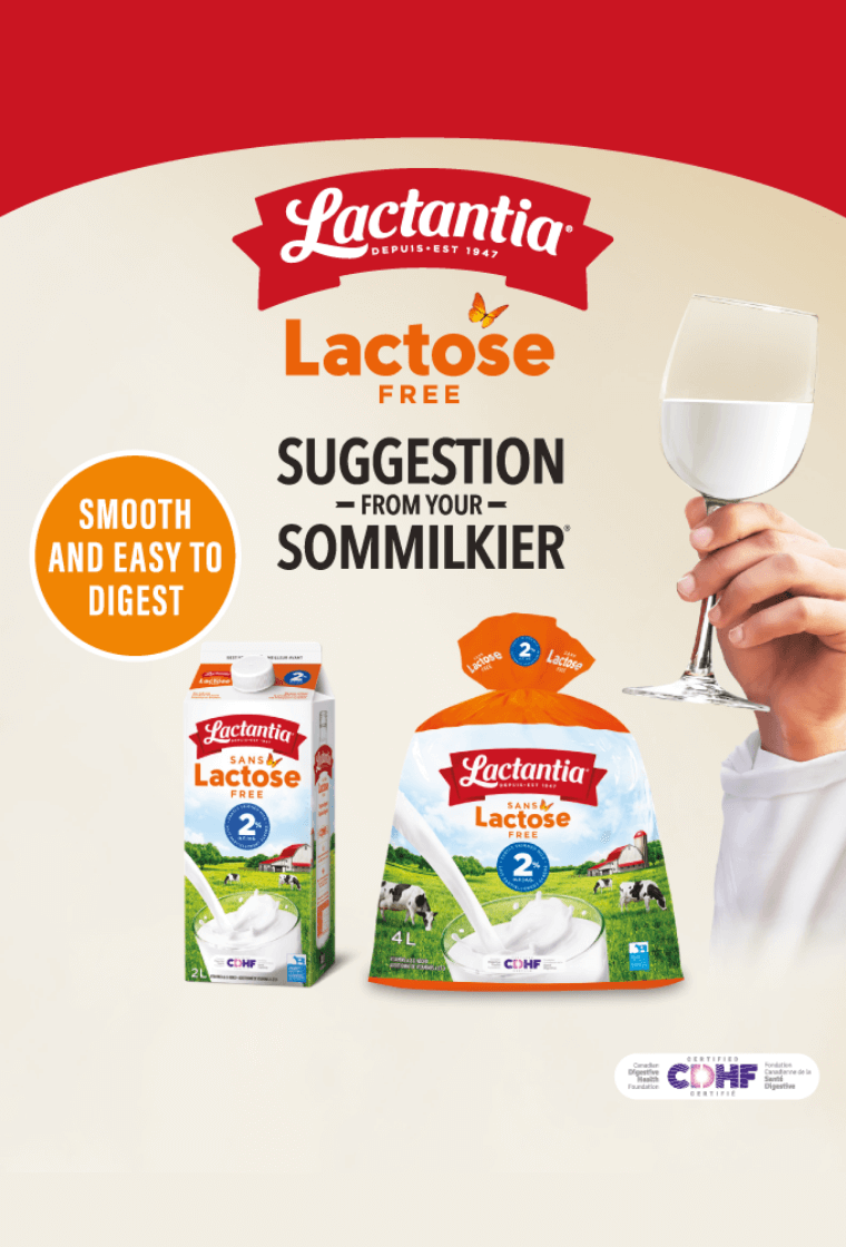 Lactantia lactose free - suggestion from your sommilkier. Smooth and easy to digest
