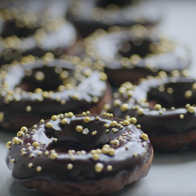 Chocolate and coffee donuts