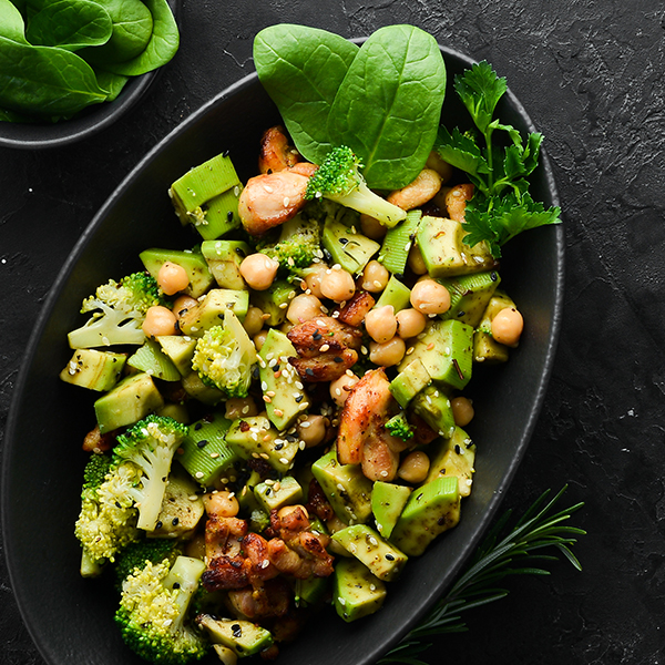 Roasted Chickpea and Broccoli Salad