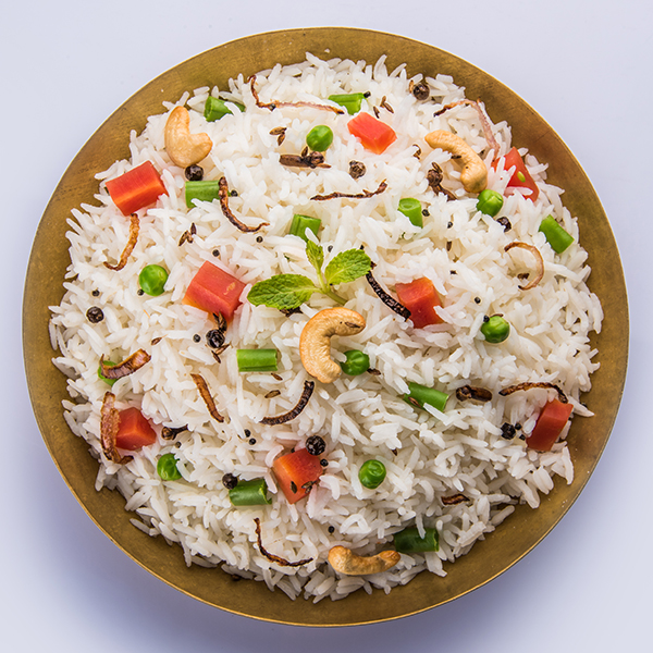 Toasted Rice with Peas & Pine Nuts