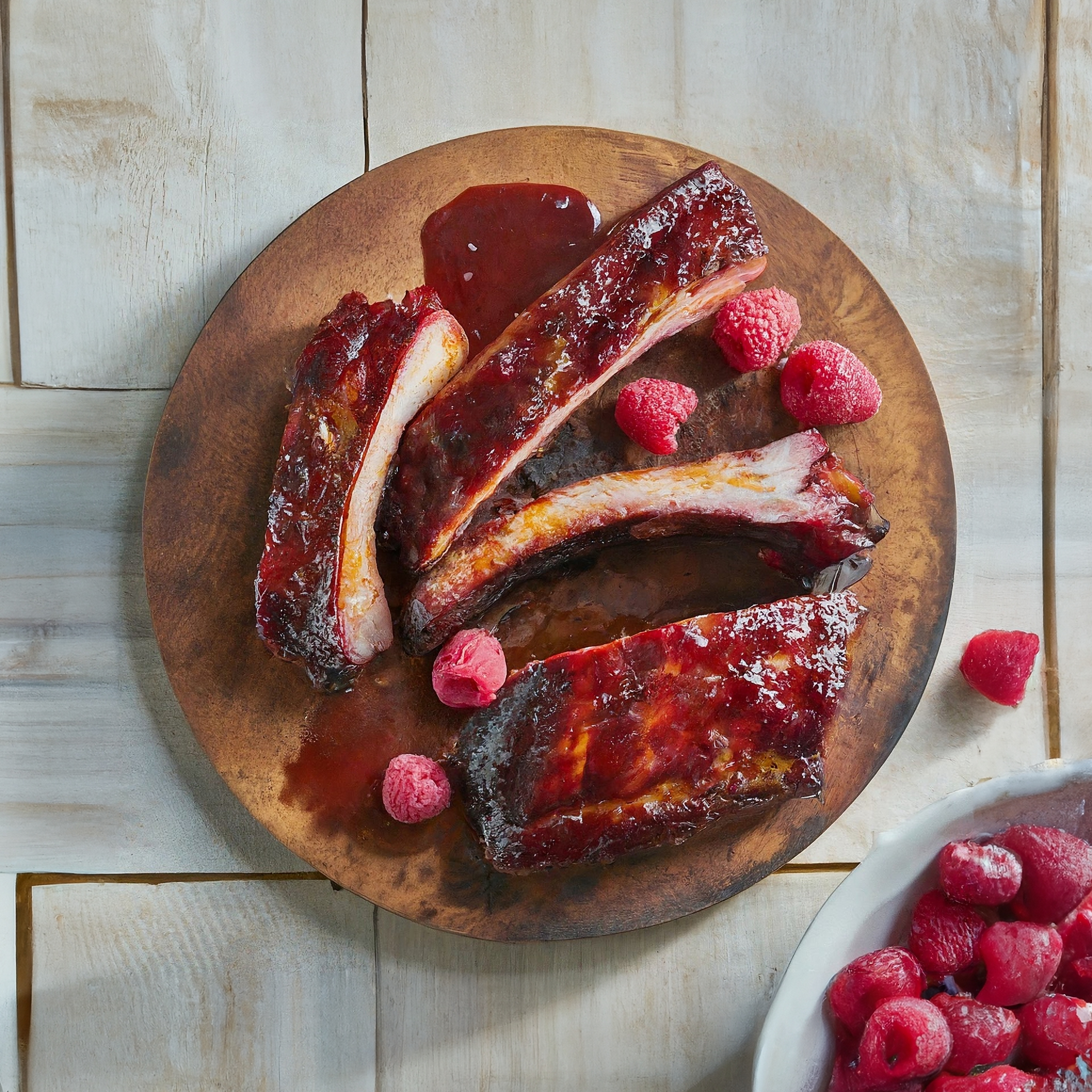 Raspberry-glazed Grilled Spareribs