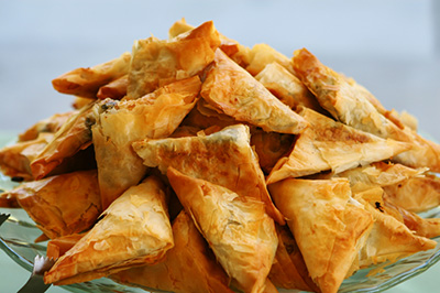 Phyllo Turnovers with Vegetables and Tuna