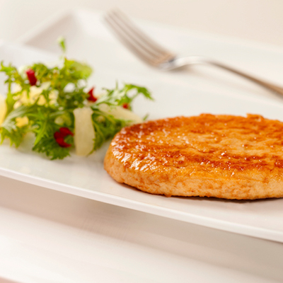 Galettes de dindon haché à l'ail et à la moutarde de Dijon