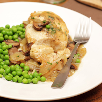 Poitrines de poulet farcies aux champignons