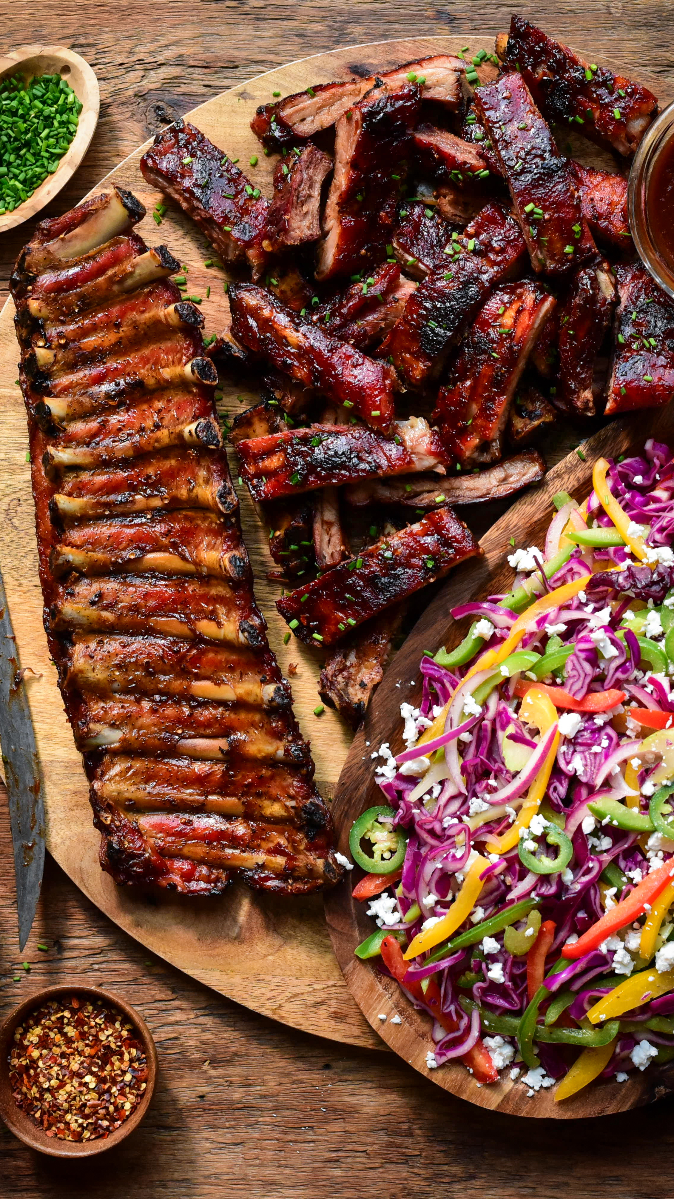 BBQ Baby Back Ribs with Psychedelic Slaw