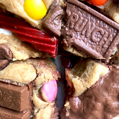 Halloween Candy Cookie Bars