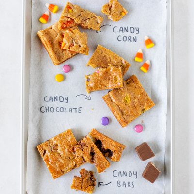 Halloween Candy Blondies