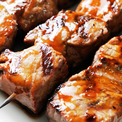 Beef Brochettes with Soy Sauce