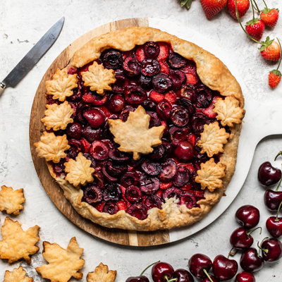 Galette aux cerises et fraises du Jour du Canada