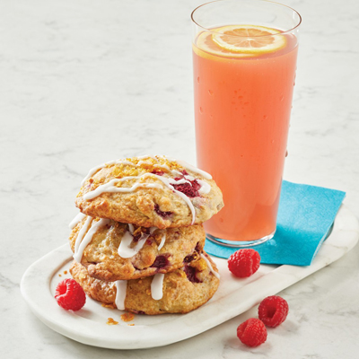 Raspberry Graperfruit Corn Flakes Muffin Tops