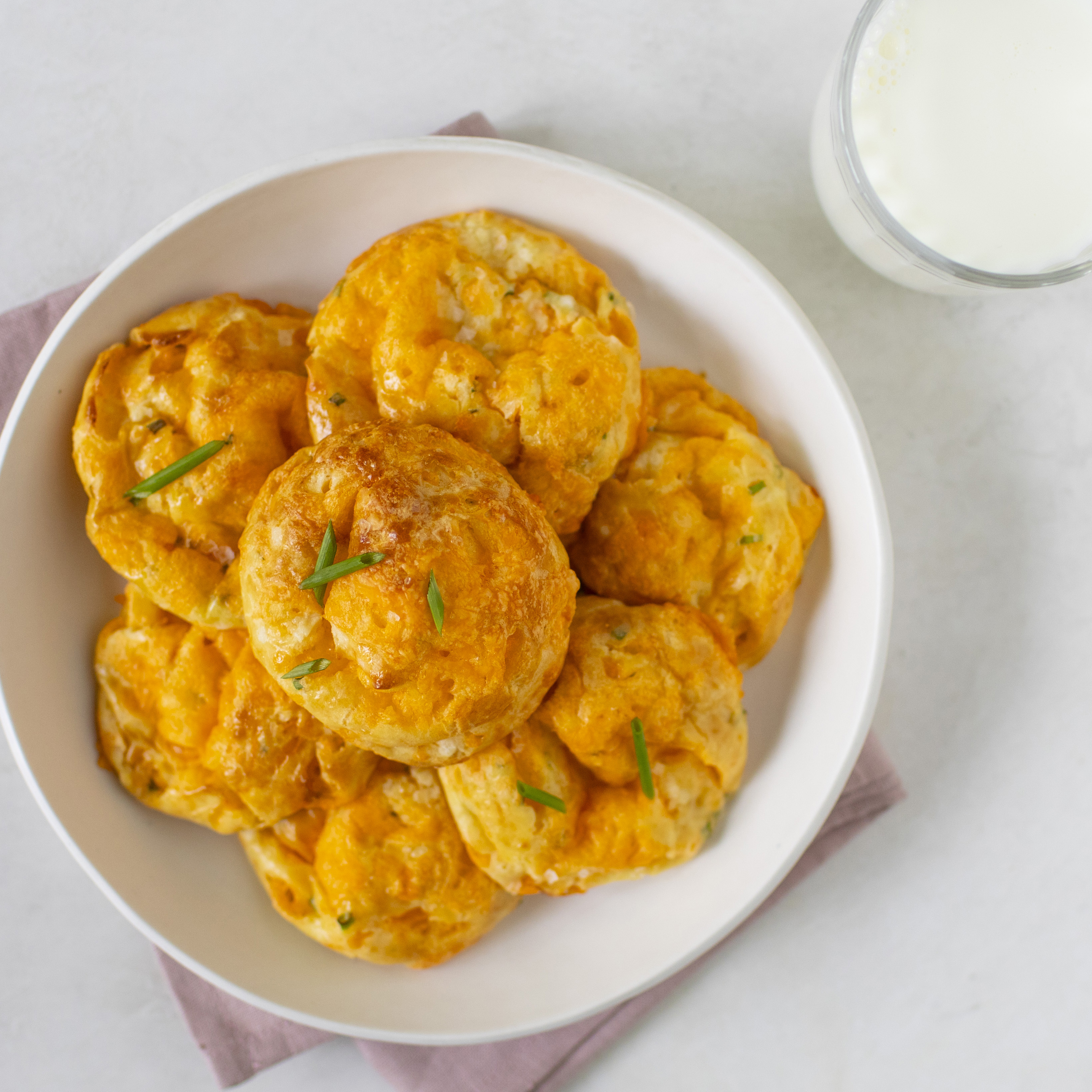 Cheddar, Garlic & Chive Cheese Puffs