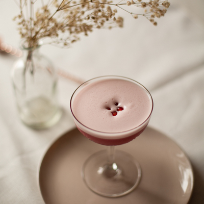 Pomegranate pink cocktail