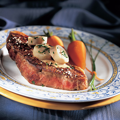 Contre-filet de boeuf et coeurs de palmier au malt