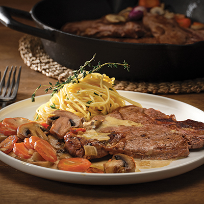 Veal Chops Forestière