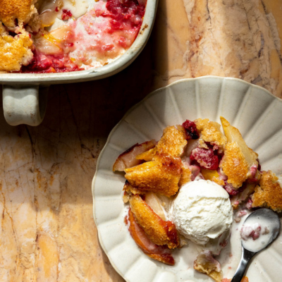 Cobbler poires et framboises