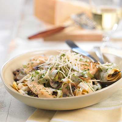 Fettuccine with Chicken and Mushrooms