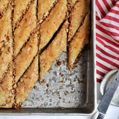 Feuilleté au noix salées et à l’érable façon baklava