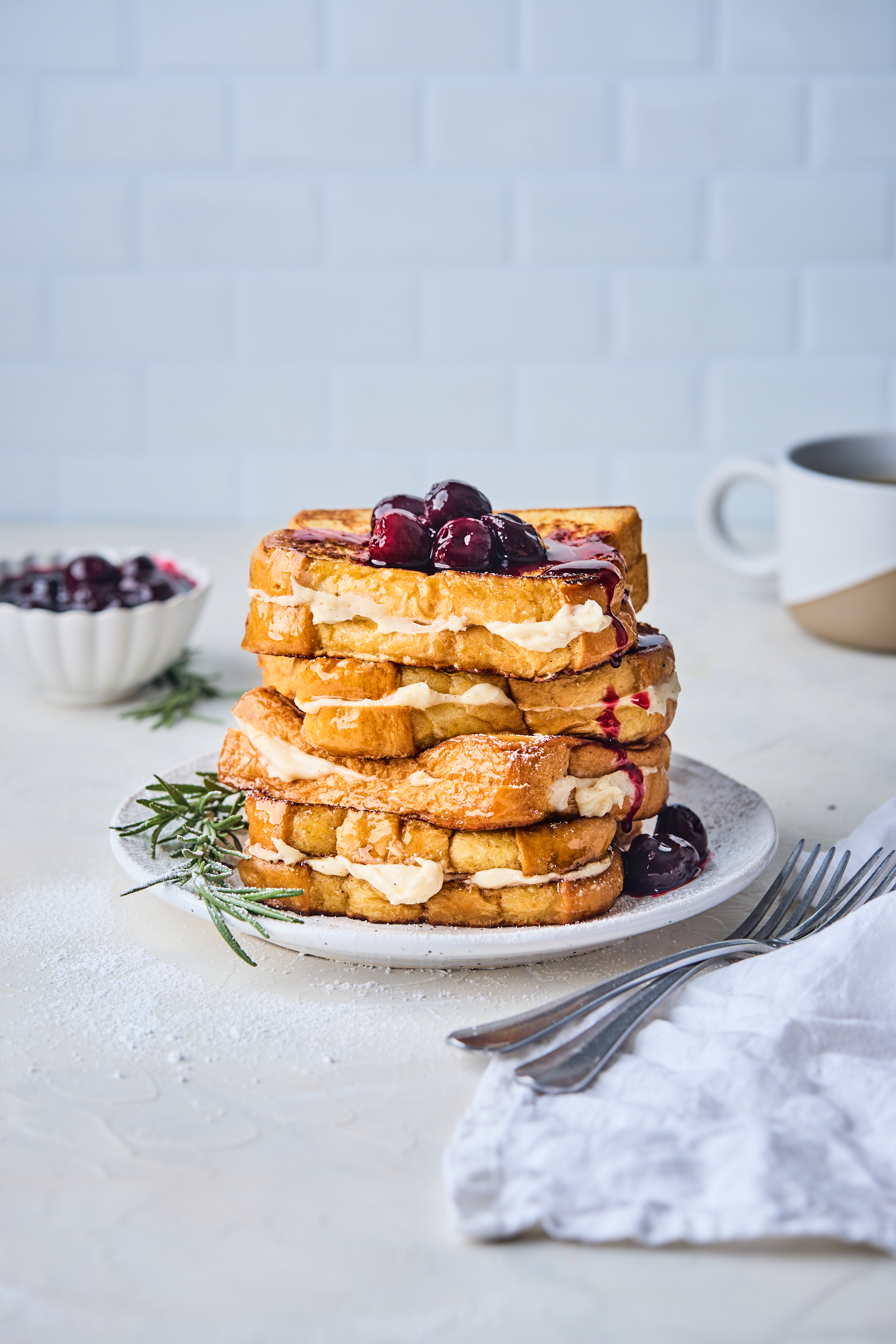 Stuffed Vanilla Cream French Toast