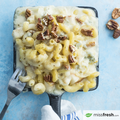 Mac and 3-Cheese with Pears and Honey