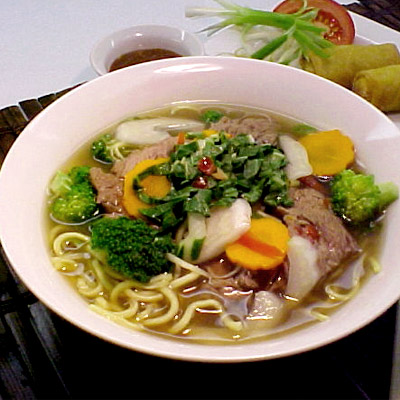 Asian Beef Noodle Soup With Coriander