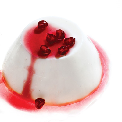 Panna Cotta Homemade Pomegranate Syrup