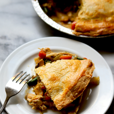 Chicken or Turkey Pot Pie with Leftover Gravy